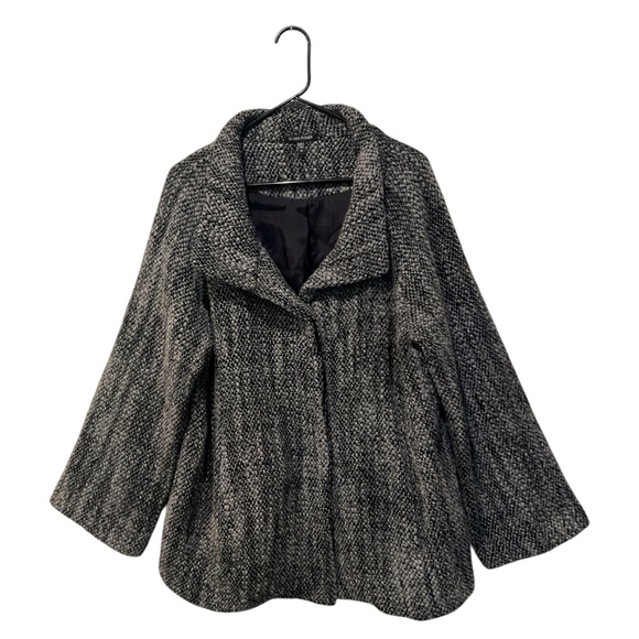 Eileen Fisher wool tweed button front peacoat size Xl - Picture 1 of 5